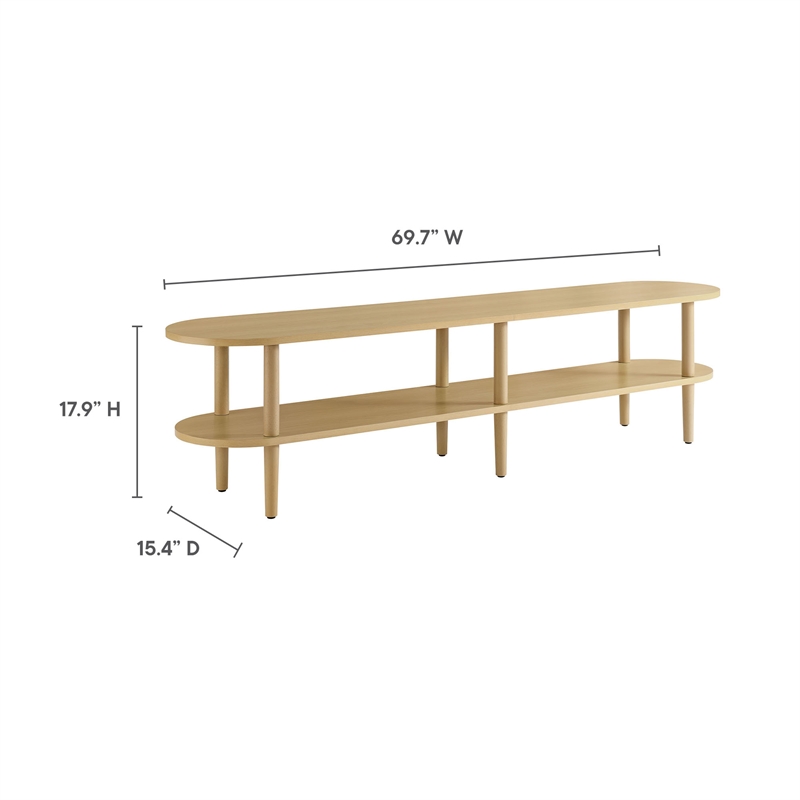 Torus TV Stand in Light Oak