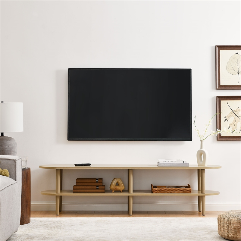 Torus TV Stand in Light Oak