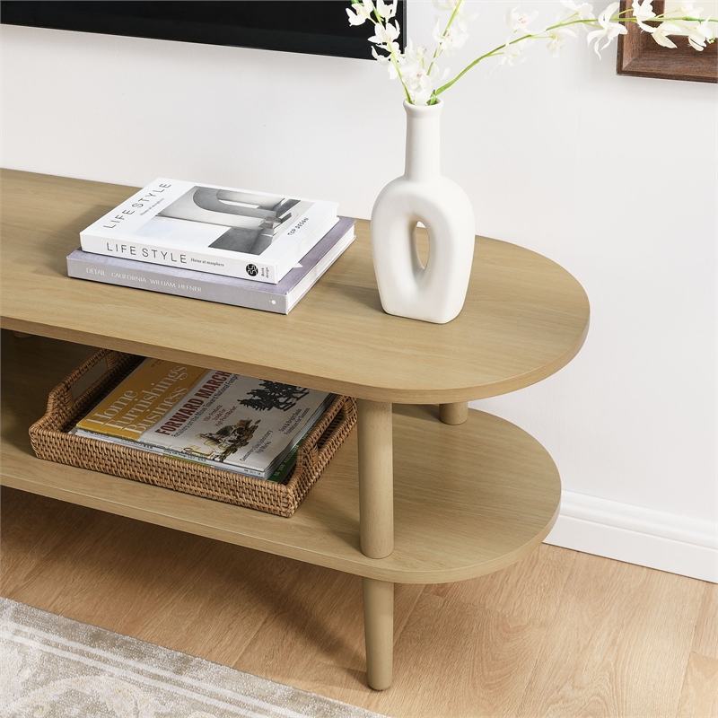 Torus TV Stand in Light Oak
