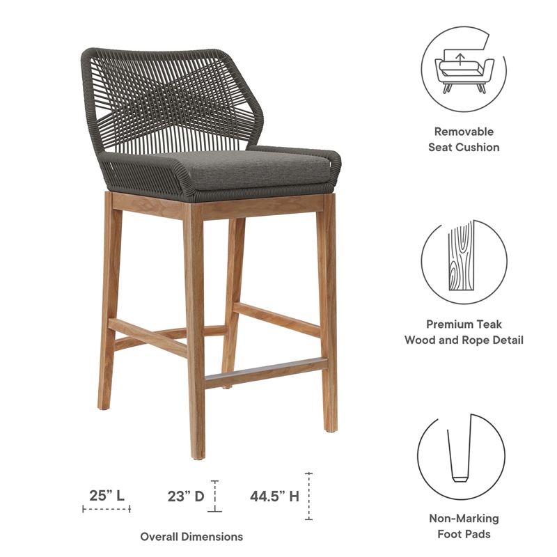 Wellspring 3-Piece Bar Set in Gray Graphite