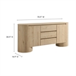 Duval Sideboard Storage Cabinet in Hickory Frost