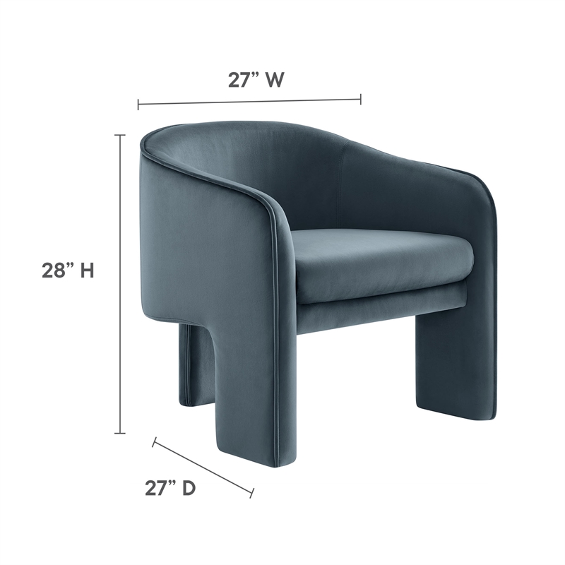 Greer Accent Armchair in Cadet Blue