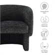 Muse Barrel Accent Chair in Charcoal
