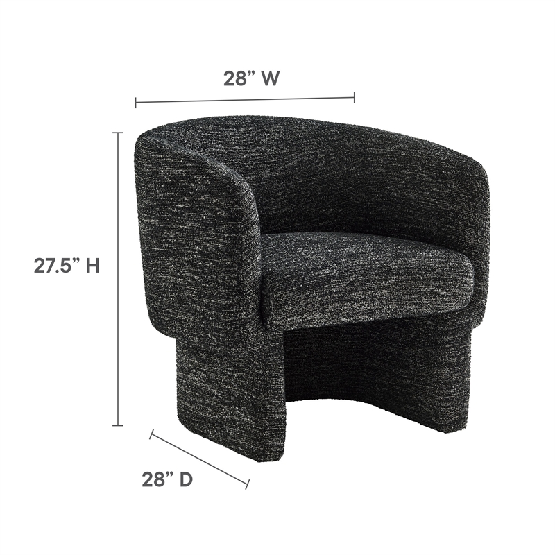 Muse Barrel Accent Chair in Charcoal
