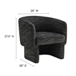Muse Barrel Accent Chair in Charcoal