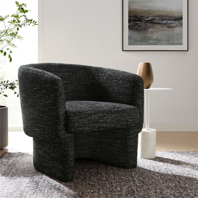 Muse Barrel Accent Chair in Charcoal