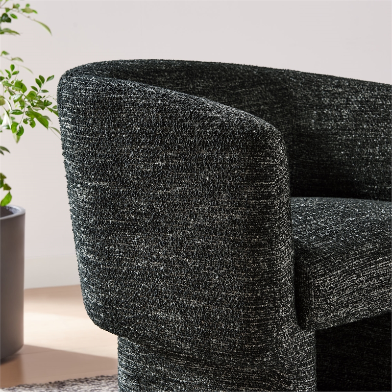 Muse Barrel Accent Chair in Charcoal
