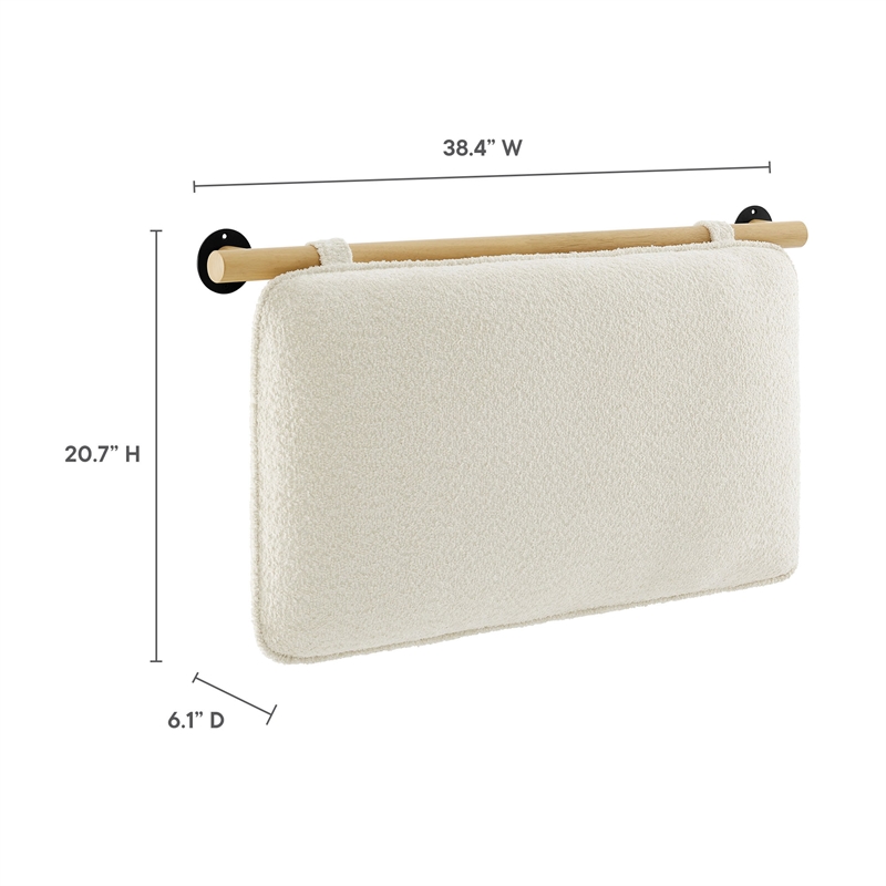 Anela Twin Headboard in Cream Natural