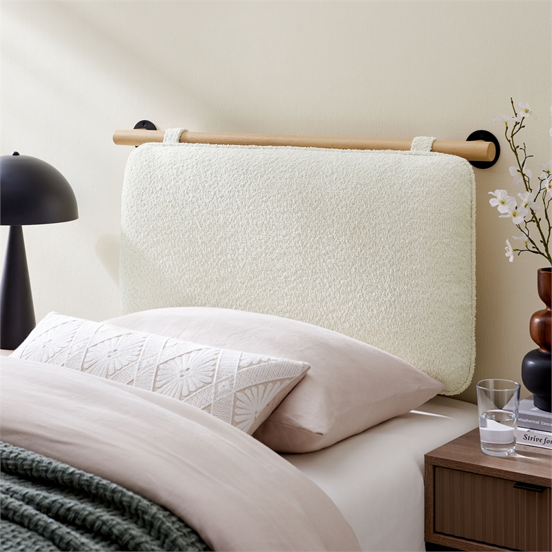 Anela Twin Headboard in Cream Natural