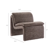 Modway Lume Boucle Fabric Upholstered Armless Accent Chair in Antique
