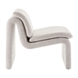 Modway Lume Boucle Fabric Upholstered Armless Accent Chair in Parchment