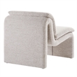 Modway Lume Boucle Fabric Upholstered Armless Accent Chair in Parchment