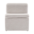 Modway Lume Boucle Fabric Upholstered Armless Accent Chair in Parchment