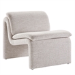 Modway Lume Boucle Fabric Upholstered Armless Accent Chair in Parchment