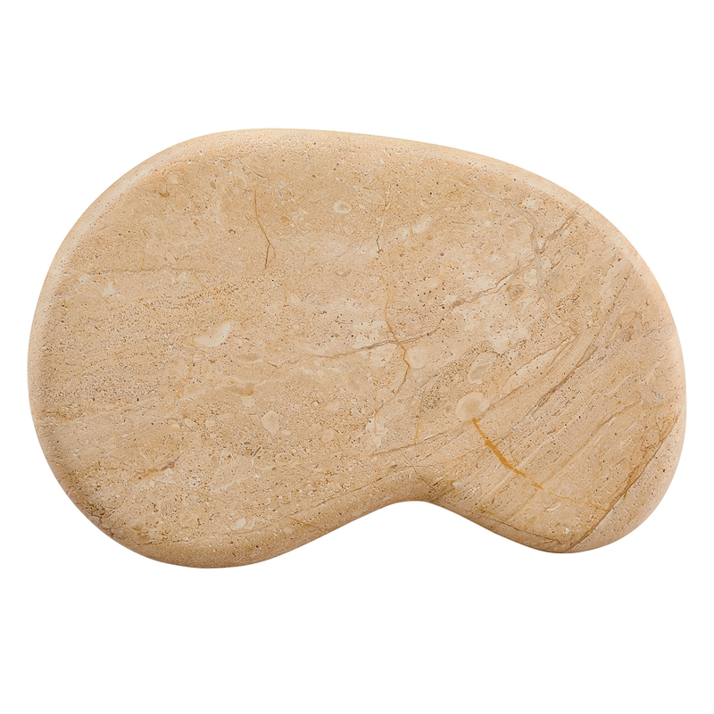 Modway Elowen Indoor/Outdoor Textured Faux Travertine End Table in Travertine