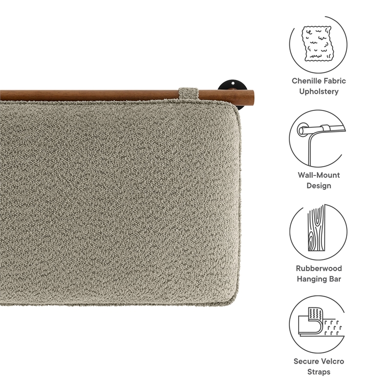 Anela Full Headboard in Oatmeal Walnut