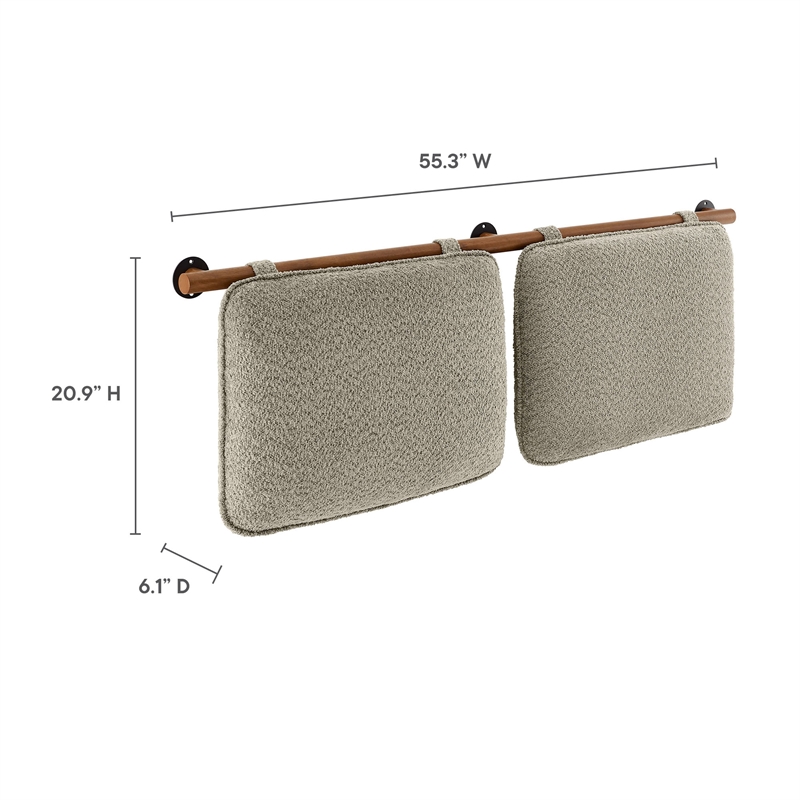 Anela Full Headboard in Oatmeal Walnut