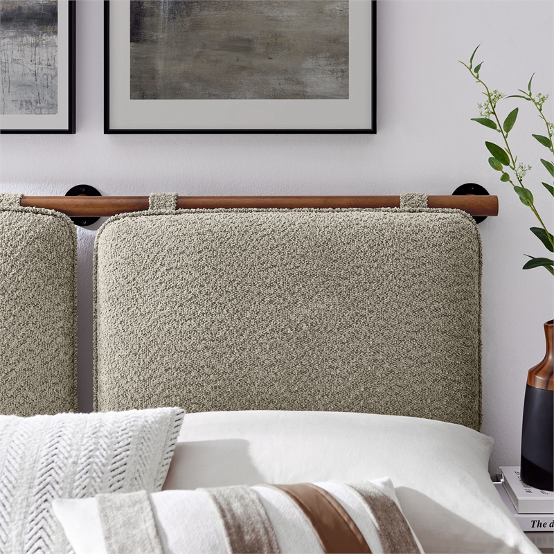 Anela Full Headboard in Oatmeal Walnut