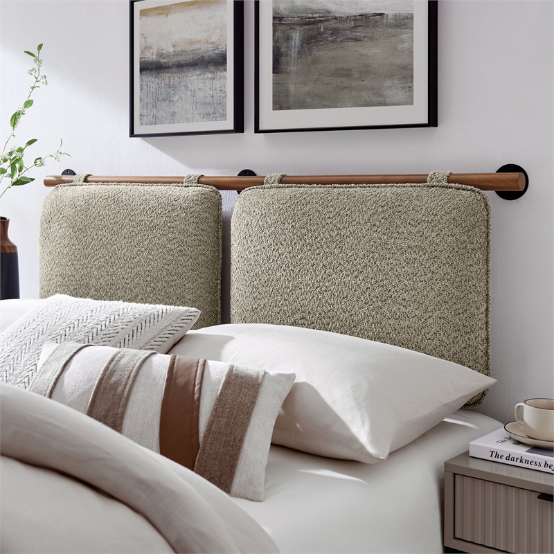 Anela Full Headboard in Oatmeal Walnut