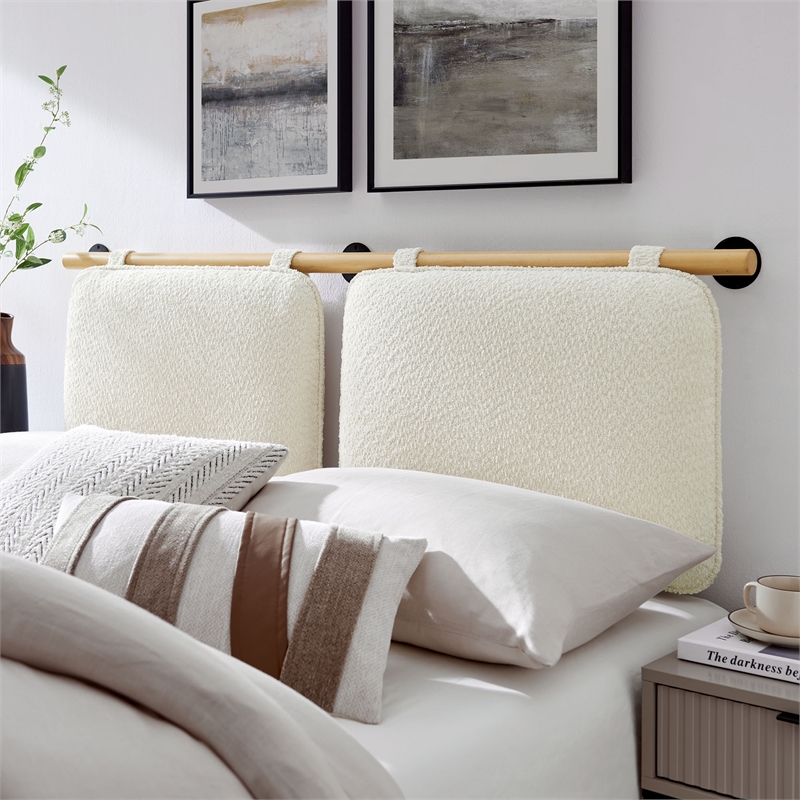 Anela Queen Headboard in Cream Natural