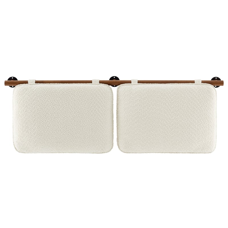 Anela Queen Headboard in Cream Walnut