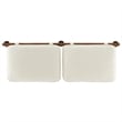 Anela Queen Headboard in Cream Walnut