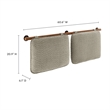 Anela Queen Headboard in Oatmeal Walnut