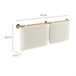 Anela King Size Headboard in Cream Natural