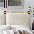 Anela King Size Headboard in Cream Natural