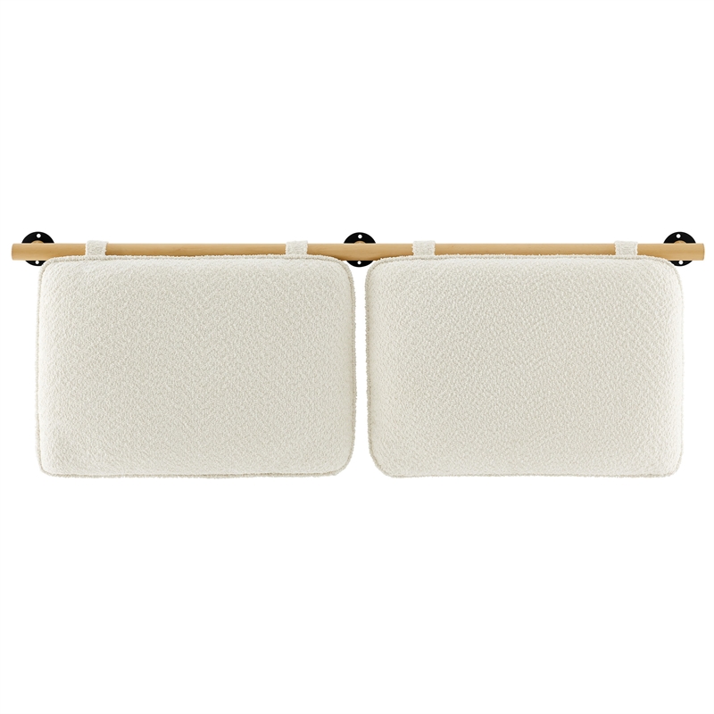 Anela King Size Headboard in Cream Natural