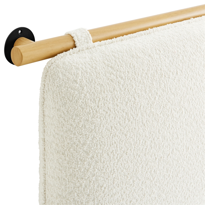 Anela King Size Headboard in Cream Natural