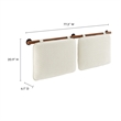 Anela King Size Headboard in Cream Walnut