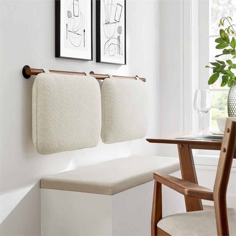 Anela King Size Headboard in Cream Walnut