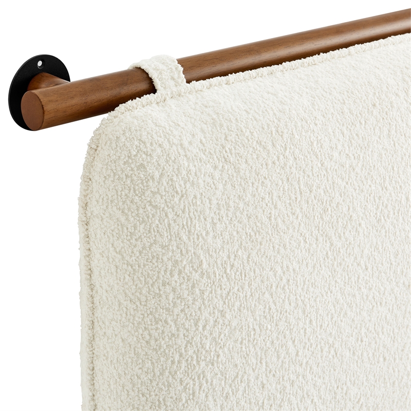 Anela King Size Headboard in Cream Walnut