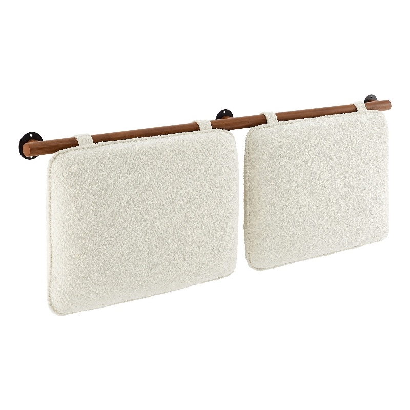Anela King Size Headboard in Cream Walnut