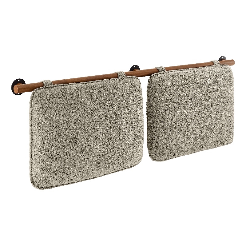 Anela King Size Headboard in Oatmeal Walnut