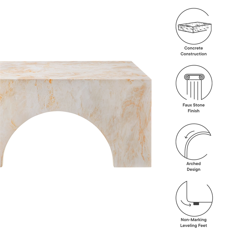 Valen Coffee Table in Honey Onyx