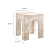 Valen Side Table in Honey Onyx
