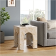 Valen Side Table in Honey Onyx