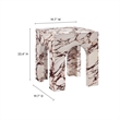 Valen Side Table in Red Marble
