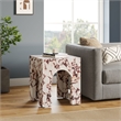 Valen Side Table in Red Marble