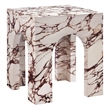 Valen Side Table in Red Marble