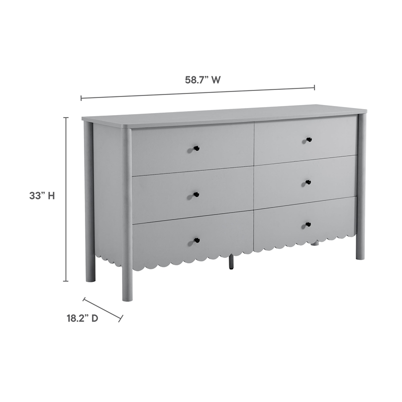 Emmeline Dresser in Light Gray