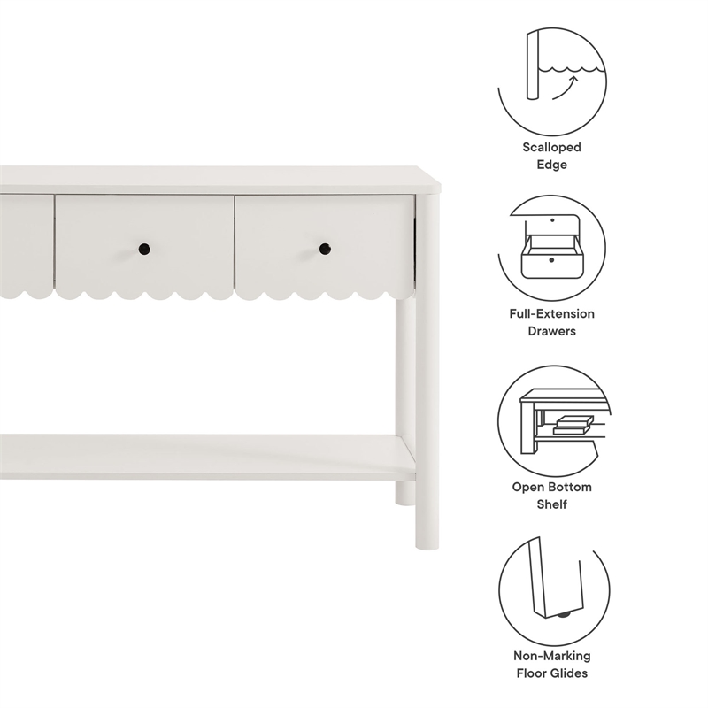 Emmeline Console Table in White