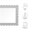Emmeline Wall Mirror in Light Gray
