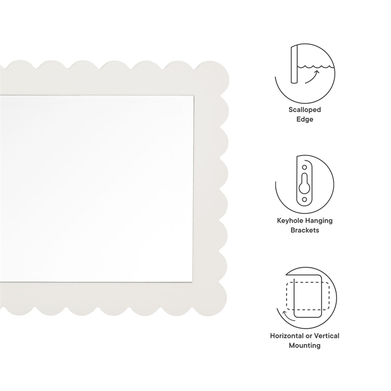 Emmeline Wall Mirror in White