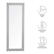 Emmeline Floor Mirror in Light Gray
