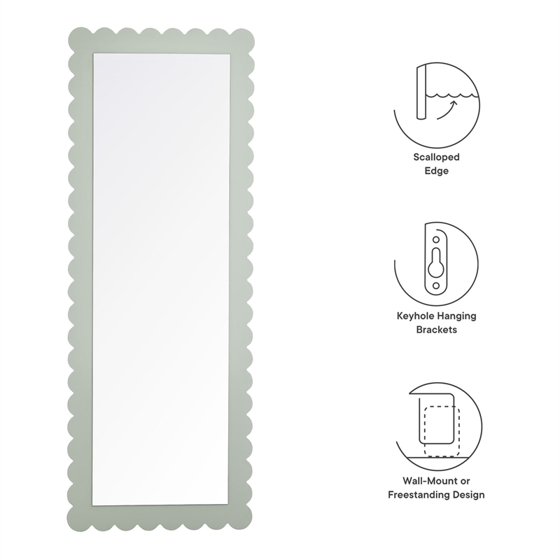 Emmeline Floor Mirror in Sage