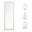 Emmeline Floor Mirror in White
