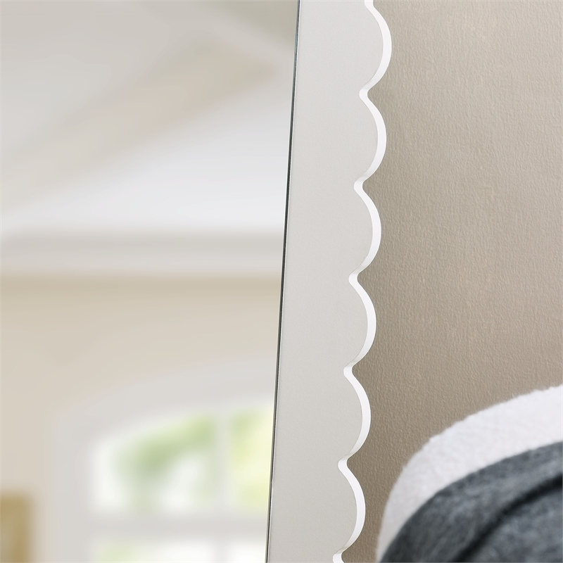 Emmeline Floor Mirror in White